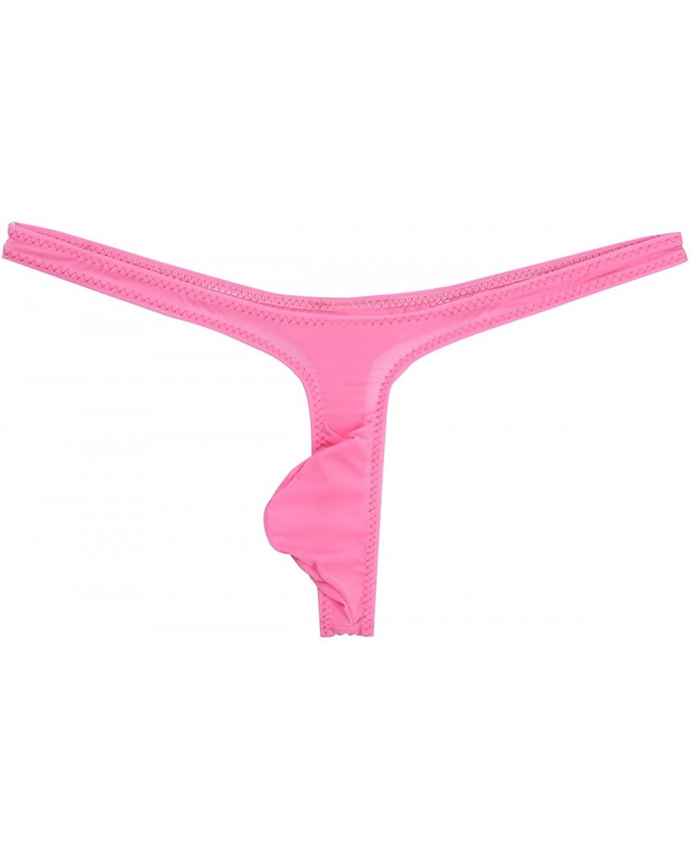 Men's Enhancing Bulge Pouch G-String Thongs Low Rise Breathable Bikini Briefs Underwear - Pink - C019DASYWKI $18.34 G-Strings...