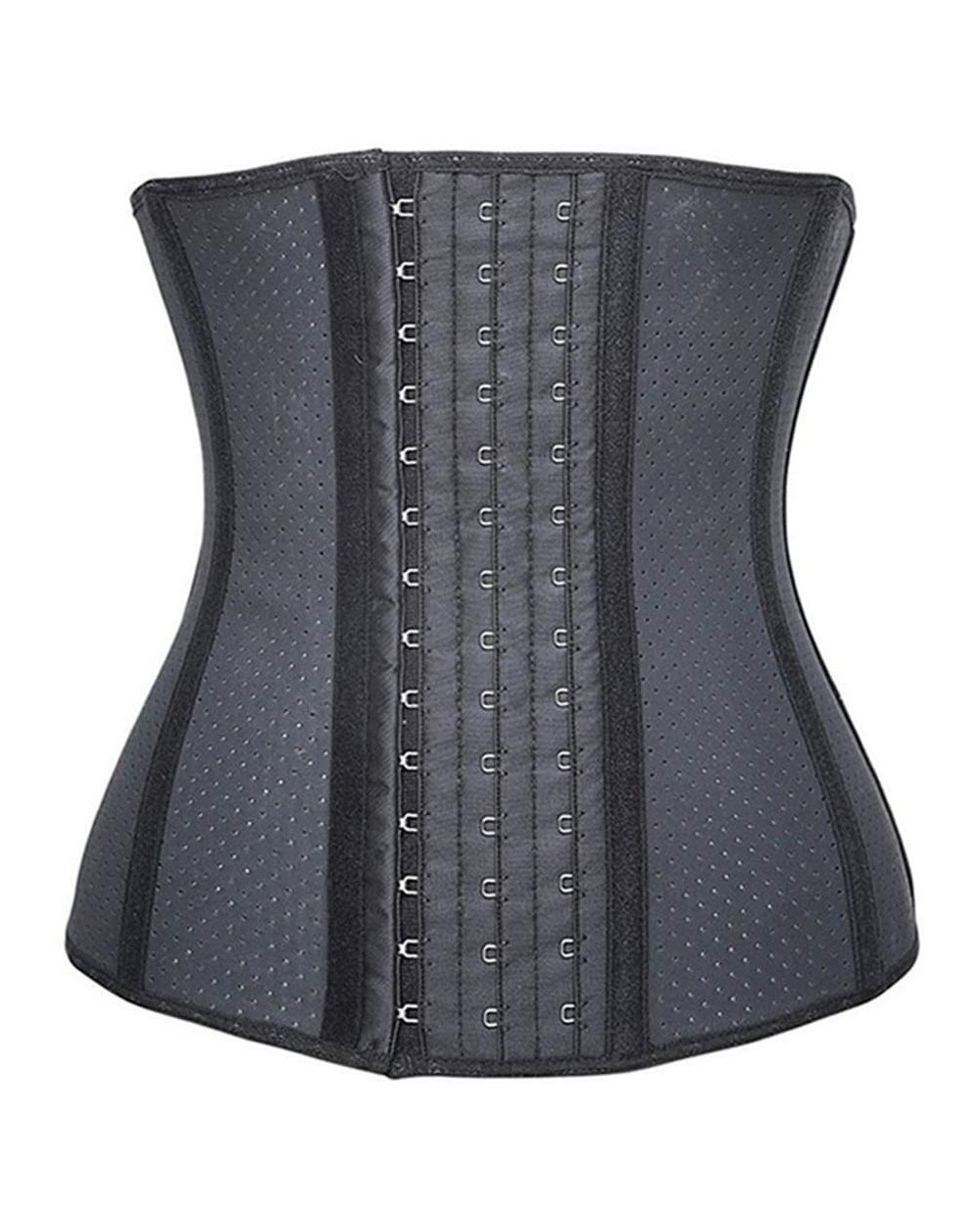 Waist Trainer Women- Body Shaper Tummy Control Girdle Latex Corset Shapewear 3 Hook Weight Loss Adjustable Slimming-Black-M -...