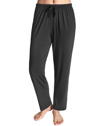 Women's Knit Loungewear Pajama Pants - Black - CS187EWC8M6 $31.71 Bottoms