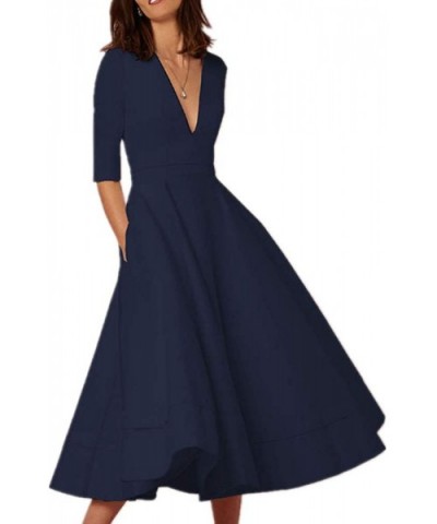 Prom Dresses Bridesmaid Dresses Long Prom Dresses Formal Evening Dresses A-line Evening Dresses - Dark Blue - CA19E49E2C6 $46...