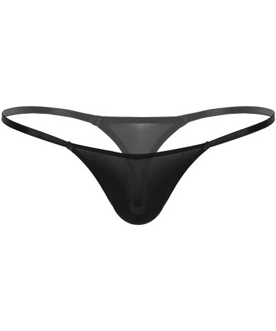 Men's Sexy Micro Thong G-String Low Rise Cheeky Panties Bikini Briefs Naughty Underwear - Black - CD198UX38N7 $22.35 G-String...