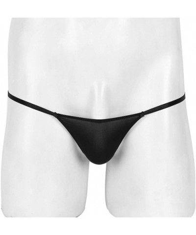 Men's Sexy Micro Thong G-String Low Rise Cheeky Panties Bikini Briefs Naughty Underwear - Black - CD198UX38N7 $22.35 G-String...