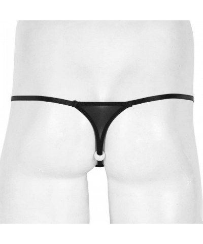 Men's Sexy Micro Thong G-String Low Rise Cheeky Panties Bikini Briefs Naughty Underwear - Black - CD198UX38N7 $22.35 G-String...