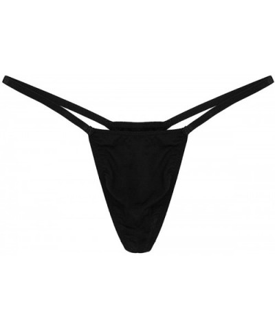 Men's Sexy Micro Thong G-String Low Rise Cheeky Panties Bikini Briefs Naughty Underwear - Black - CD198UX38N7 $22.35 G-String...