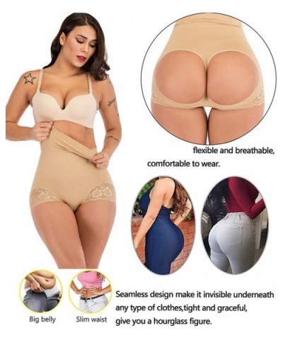 Tummy Control Body Shaper Seamless Thigh Slimming Boyshort Breathable Slip Shapewear for Women - Apricot(lace) - C912GDZJC8N ...