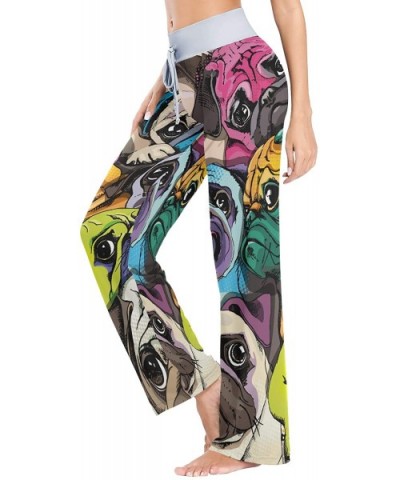 Women's Loose Casual Comfy Pajama Pants Drawstring Palazzo Wide Leg Lounge Pants - Color7 - CY197ESI886 $44.18 Bottoms