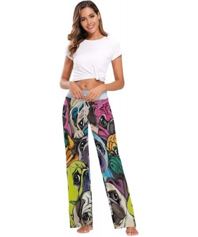 Women's Loose Casual Comfy Pajama Pants Drawstring Palazzo Wide Leg Lounge Pants - Color7 - CY197ESI886 $44.18 Bottoms