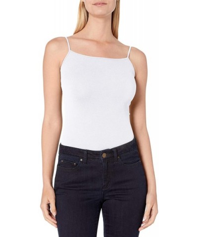 Women's Ribbed Camisole Top - White - CY12NELDQ0T $15.19 Camisoles & Tanks