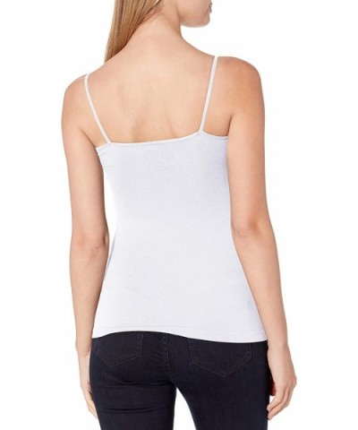 Women's Ribbed Camisole Top - White - CY12NELDQ0T $15.19 Camisoles & Tanks