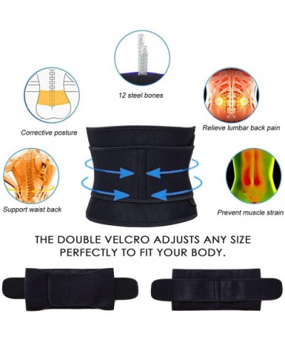 Waist Trainer Belt for Women Sport Girdle Waist Trimmer Compression Belly Slimming Weight Loss - Black Edge - CQ18ZTOZ4U8 $34...