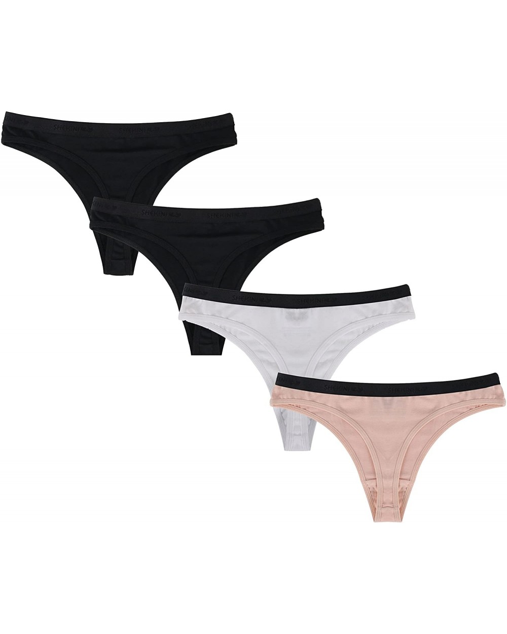 Women's Sexy Seamless Invisible Low Rise Thong Panties 4/6 Pack Tanga Underwear - Black+white+nude - CA18Q35Z8L5 $29.70 Panties