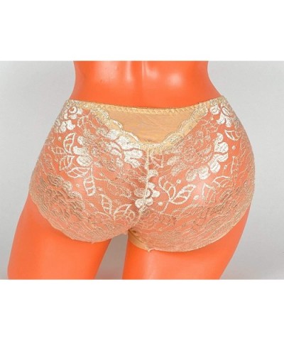 Ice Silk and Lace Mens Sissy Pouch Panties / Mens Panties - Tan (Style 2) - CD19EYG2HI6 $27.63 Briefs