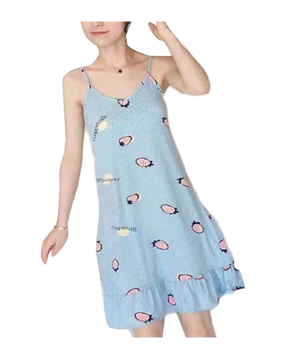 Women Sleep Dress Camisole Loungewear Sexy Printing Nightgown - 15 - CU19C4Y2L9A $22.93 Nightgowns & Sleepshirts