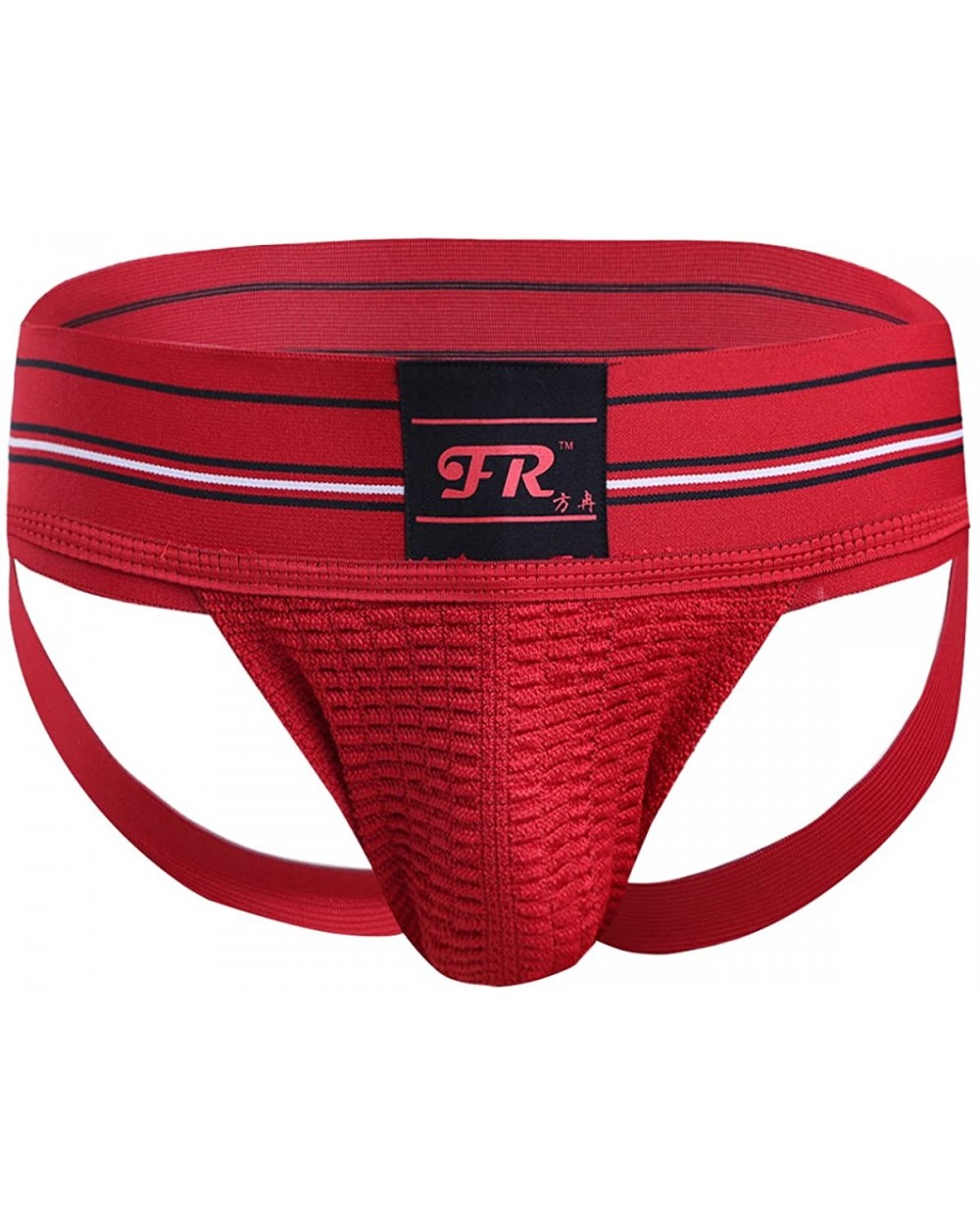 Men's Athletic Supporter Jockstrap Bulge Pouch Thong Underwear Open Butt Underpants - Red - C9197XCENDE $30.16 G-Strings & Th...
