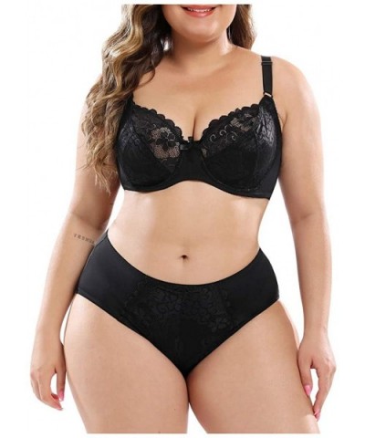 Plus Size Lingerie for Women Strap Babydoll 2 Piece Sexy Bra and Panty Sets - Black a - C2196OT5QUA $17.44 Bras