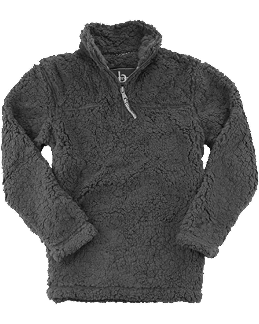 Unisex Sherpa Quarter-Zip Pullover (Q10) - Charcoal - C518HCH62MZ $56.60 Sleep Tops