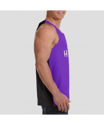 Breast Cancer Campaign 3D Print Mens Tank Top Sports Vests Workout Tank Tops for Men Casual Black - Color6 - CK19DD48S7L $34....