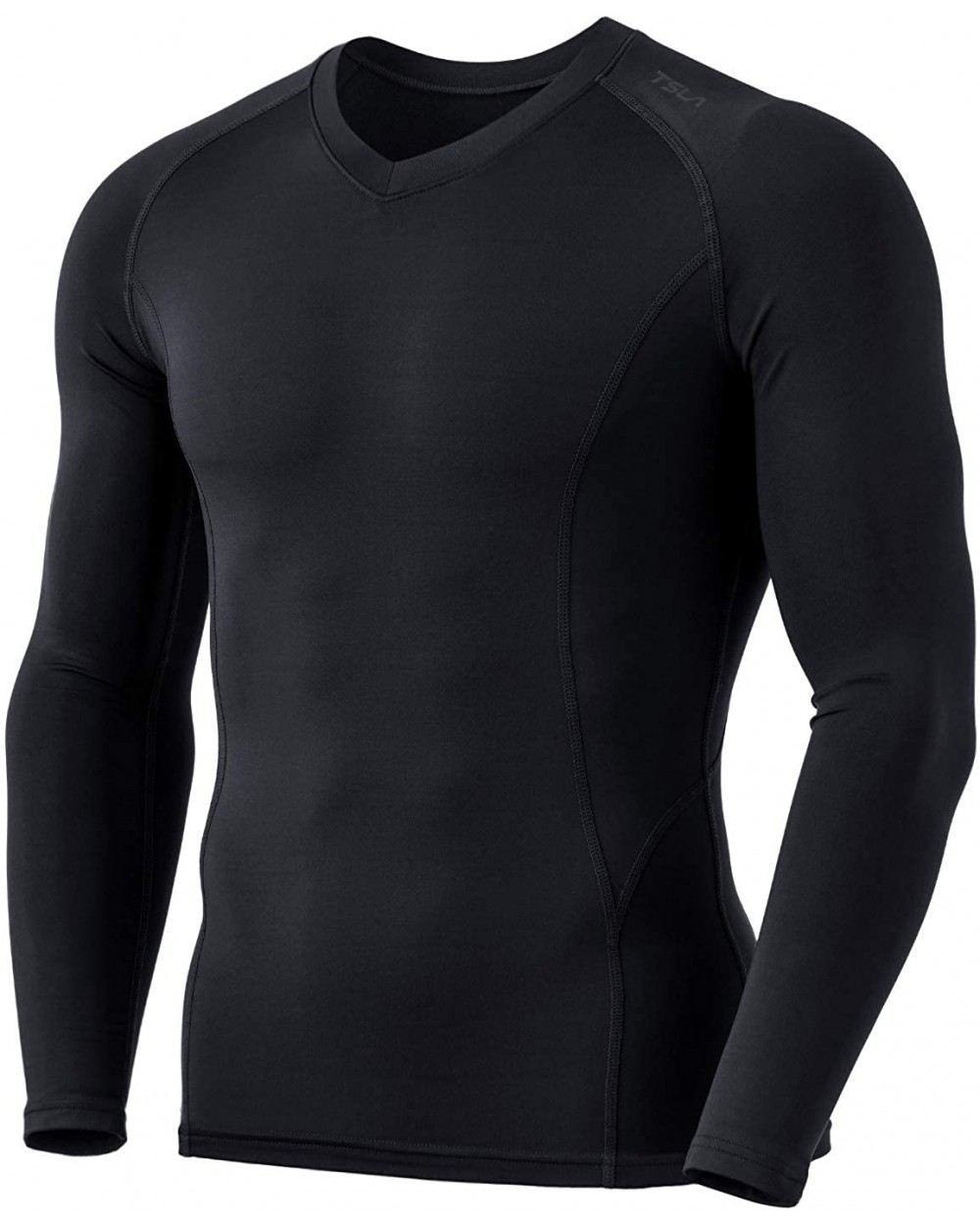 Men's Thermal V-Neck Long Sleeve Compression Shirts- Athletic Base Layer Top- Winter Gear Running T-Shirt - Heatlock V Neck(y...