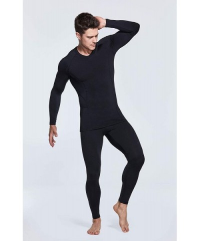 Men's Thermal V-Neck Long Sleeve Compression Shirts- Athletic Base Layer Top- Winter Gear Running T-Shirt - Heatlock V Neck(y...