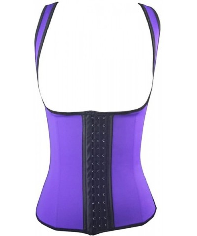 Women's Corset Sport Body Shaper Weight Loss Waist Cincher Trainer Bustier - Purple - CP180ON793E $22.11 Bustiers & Corsets