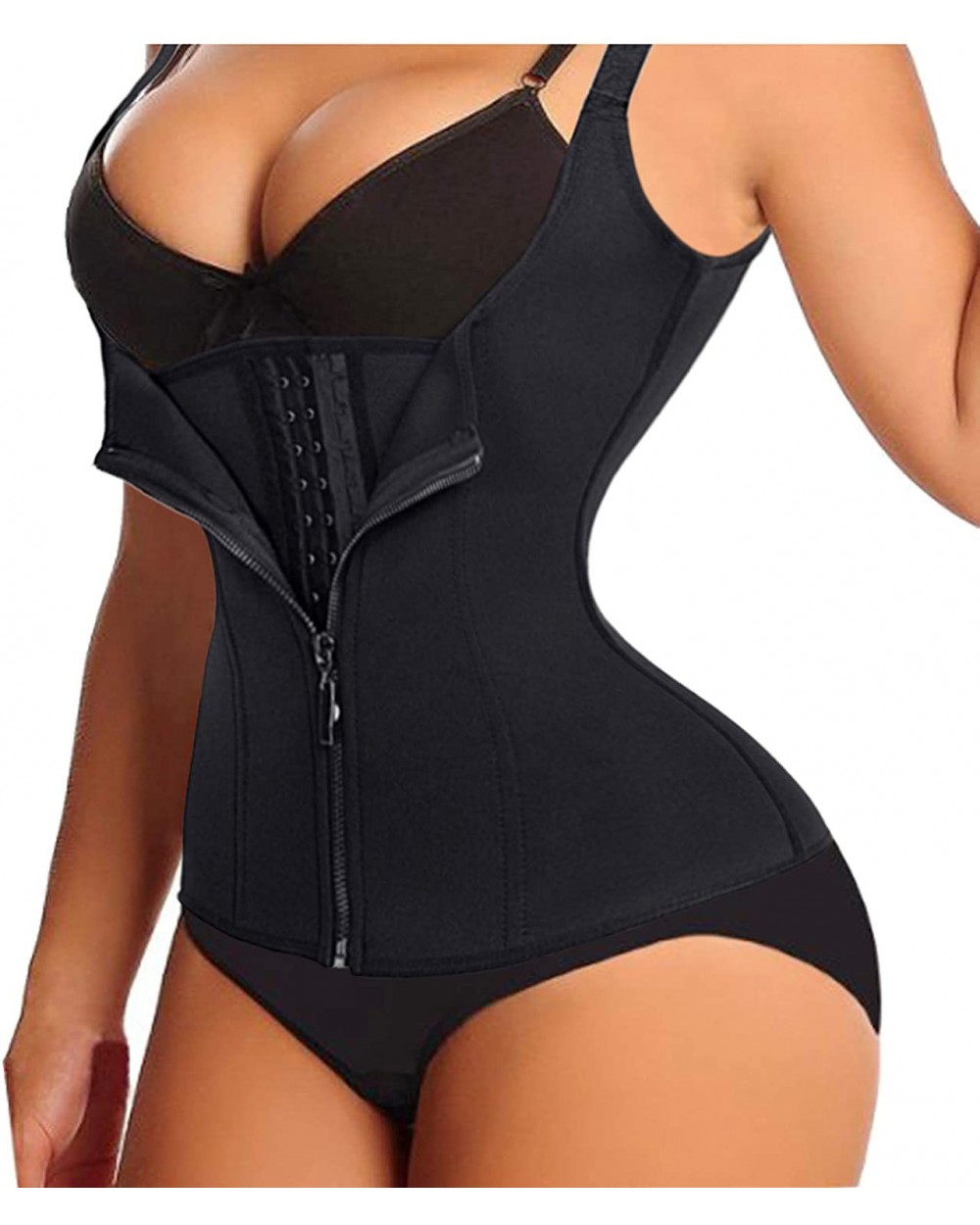 Waist Trainer Corset for Weight Loss Tummy Control Sport Workout Body Shaper Black - Black - CC1927QOH2T $30.77 Shapewear