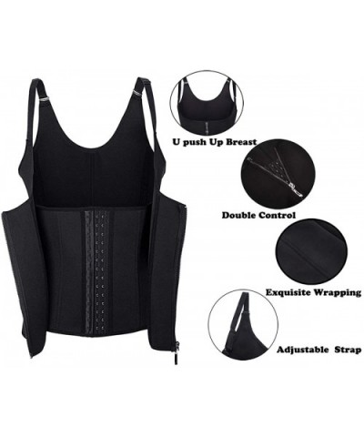 Waist Trainer Corset for Weight Loss Tummy Control Sport Workout Body Shaper Black - Black - CC1927QOH2T $30.77 Shapewear