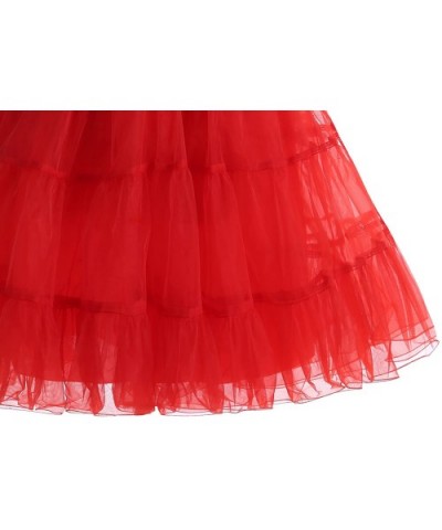 Women's Vintage 50s Petticoat Skirts Crinoline Tutu Underskirt Dress - Champagne - CL189X5RT6K $35.89 Slips