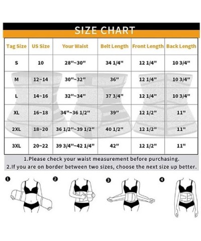 Neoprene Sauna Waist Trainer Corset Sweat Belt for Women Weight Loss Compression Trimmer Workout Fitness - Grey - C2198AGCY7Y...