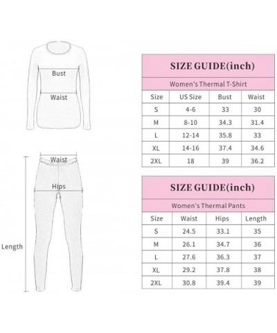 Women's Soft Thermal Underwear Long Johns Set Fleece Lined Base Layer Top & Bottom - Fleece-white - CO18KWH6MHM $58.13 Therma...