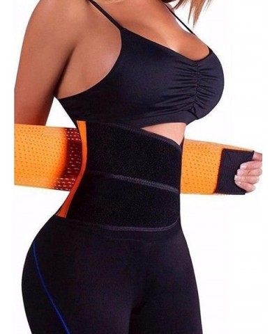 Waist Trainer Belt Slimming Belt for Weight Loss Workout Trimmer Girdle Orange - C2190DKS29H $18.04 Shapewear