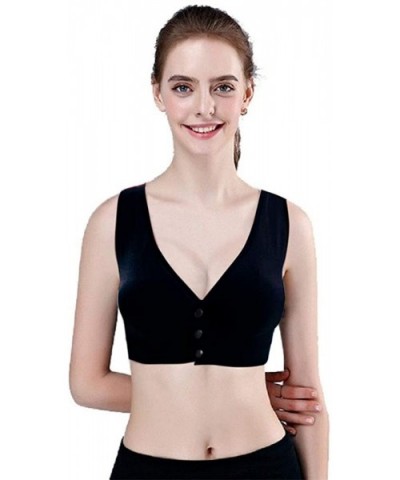 Everyday Bras Soft Cup Wireless Front Close Padded Bras of Women-Assorted Sizes Colors - Black / Nude - CG18ZRTOSTD $35.35 Bras