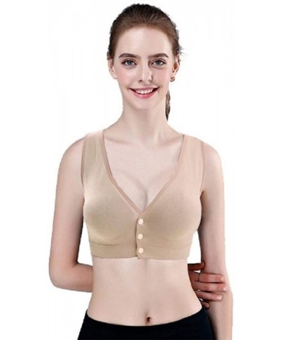 Everyday Bras Soft Cup Wireless Front Close Padded Bras of Women-Assorted Sizes Colors - Black / Nude - CG18ZRTOSTD $35.35 Bras