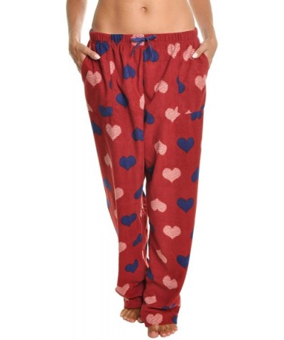 Cozy Pajama Pants - Stripe Hearts - CE18KNY9GRD $16.98 Bottoms