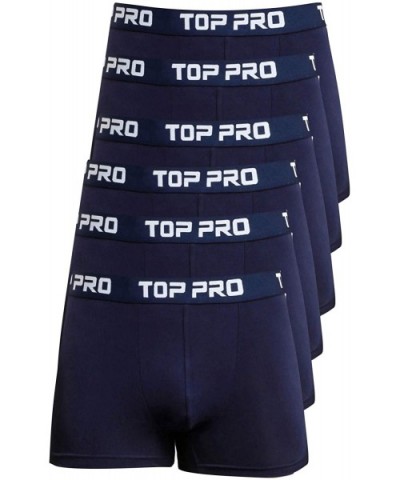 Men's Pack of Top Pro Waistband Stretch Trunk Underwear - 6-pack Navy - CB18D8OYNQ7 $37.49 Trunks