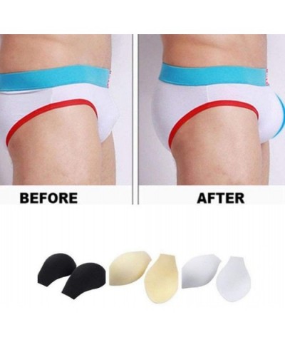 Men Briefs Pad Soft Molded Swimwear Trunks Briefs Pad Bulge Pouch Enhancer Enlarger Red - Red - C219CT276D5 $9.15 Briefs