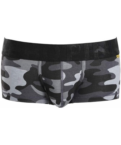 Mens Camo Stretch Sports Boxer Briefs Underwear Camouflage Short Leg - Gray - CZ193497A6H $19.74 Boxer Briefs