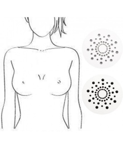 Women Nipple Stickers Bra Breast Pasties Adhesive Sticker Accessories （1 Pair） - White - C019DSIR0AX $10.74 Accessories