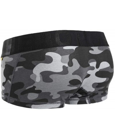 Mens Camo Stretch Sports Boxer Briefs Underwear Camouflage Short Leg - Gray - CZ193497A6H $19.74 Boxer Briefs