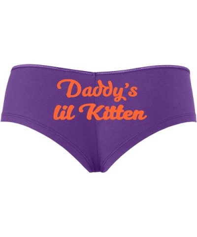 Daddys Little Kitten DDLG CGLG BDSM Sexy Purple Boyshort Panties - Orange - C318SONQNG2 $21.62 Panties