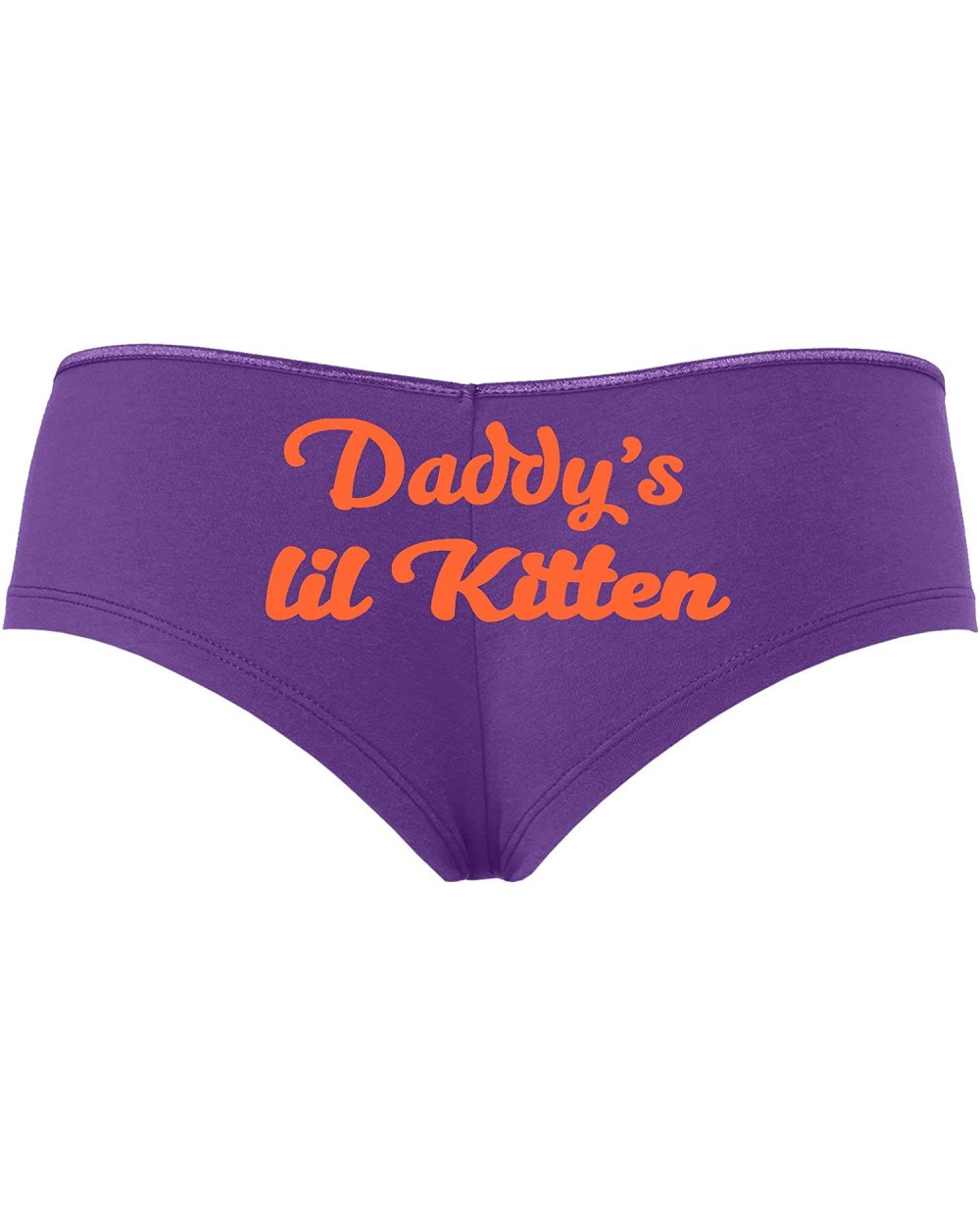 Daddys Little Kitten DDLG CGLG BDSM Sexy Purple Boyshort Panties - Orange - C318SONQNG2 $21.62 Panties