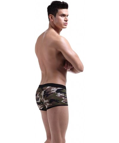 Mens Camouflage Boxer Briefs Slim Low Waist Pants U Convex Underwear - Snake Skin+coffee Grey+coffee Green - C118YYUE5MI $35....