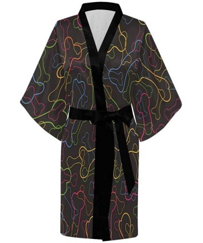 Custom Cartoon Panda Women Kimono Robes Beach Cover Up for Parties Wedding (XS-2XL) - Multi 4 - CK194WZHOMA $77.21 Robes