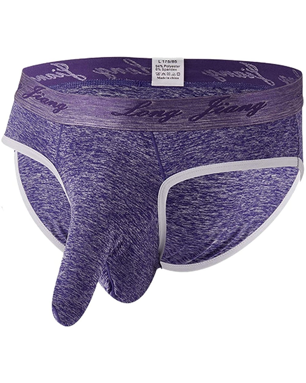 Men's Sexy Briefs Underwear Breathable Elephant Nose Underpants - Purple - CF18AOAMYEE $17.32 G-Strings & Thongs