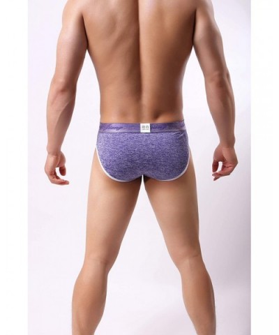 Men's Sexy Briefs Underwear Breathable Elephant Nose Underpants - Purple - CF18AOAMYEE $17.32 G-Strings & Thongs