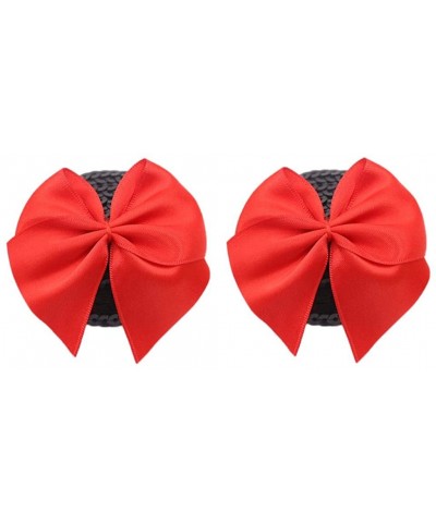 1 Pair Womens COVER Silicone Pad Bowknot Pastie Cover - Red Bowknot - C41902YT5A4 $18.03 Accessories