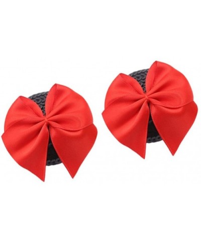 1 Pair Womens COVER Silicone Pad Bowknot Pastie Cover - Red Bowknot - C41902YT5A4 $18.03 Accessories