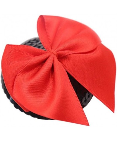 1 Pair Womens COVER Silicone Pad Bowknot Pastie Cover - Red Bowknot - C41902YT5A4 $18.03 Accessories