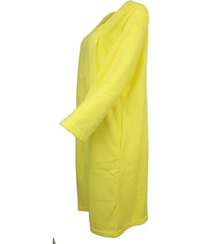 Sutton Women's Terry Zippered Cover-up Robe with Pockets- Long Sleeves - Smocked Yellow - C618TSX4ILX $38.62 Robes