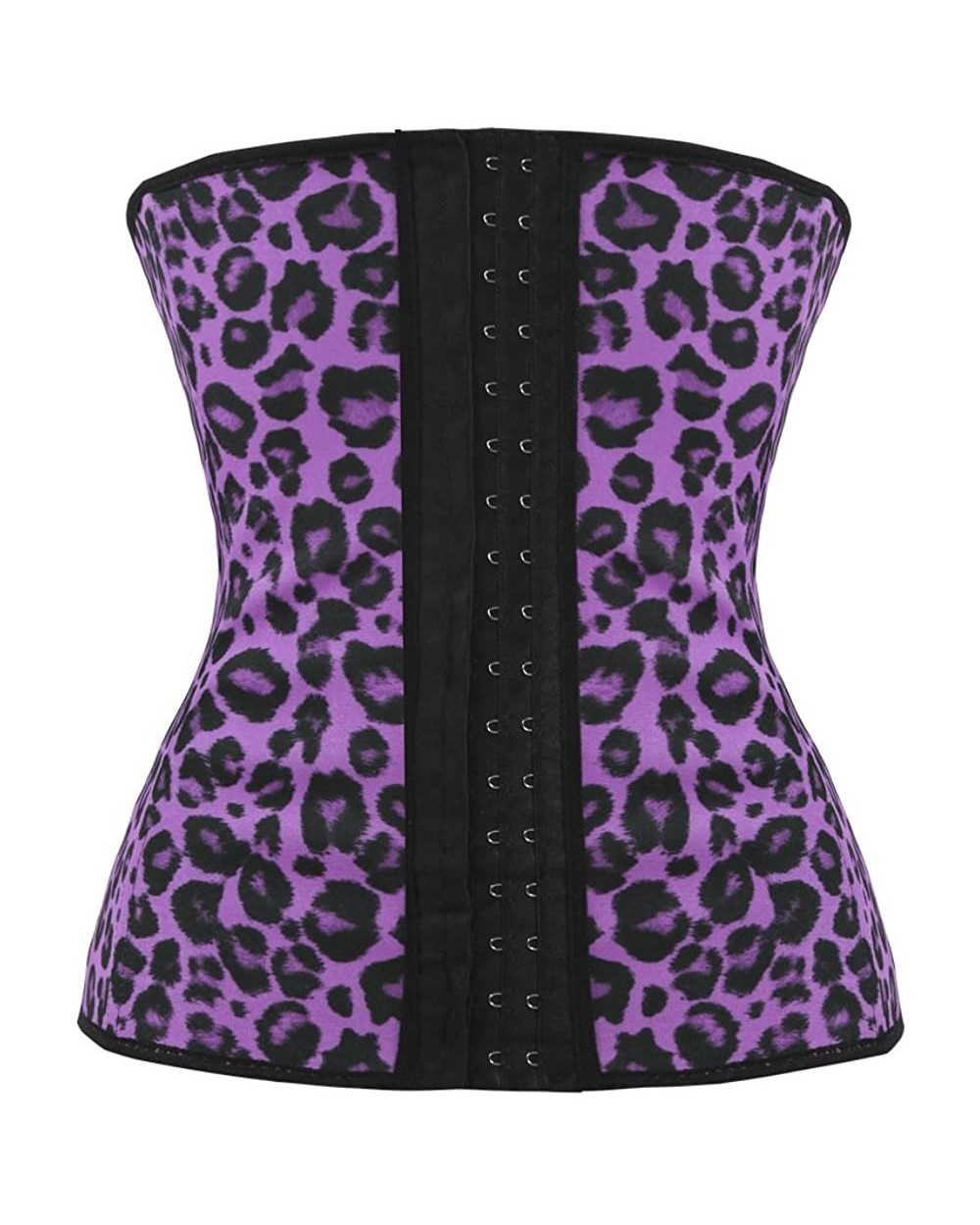 Sport Latex Waist Training Cincher Underbust Corset Body Shaper - Purple Leopard - CM12BP6KMGB $41.43 Shapewear