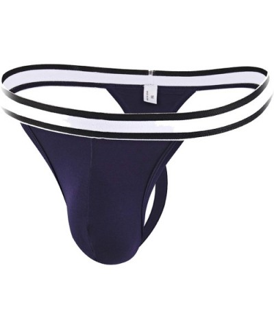 Thongs Half Wide Sexy Men Underwear Modal U Convex Solid Color Large Size Breathable Thong Jocks - 4 - CL19E7K36OX $66.51 G-S...